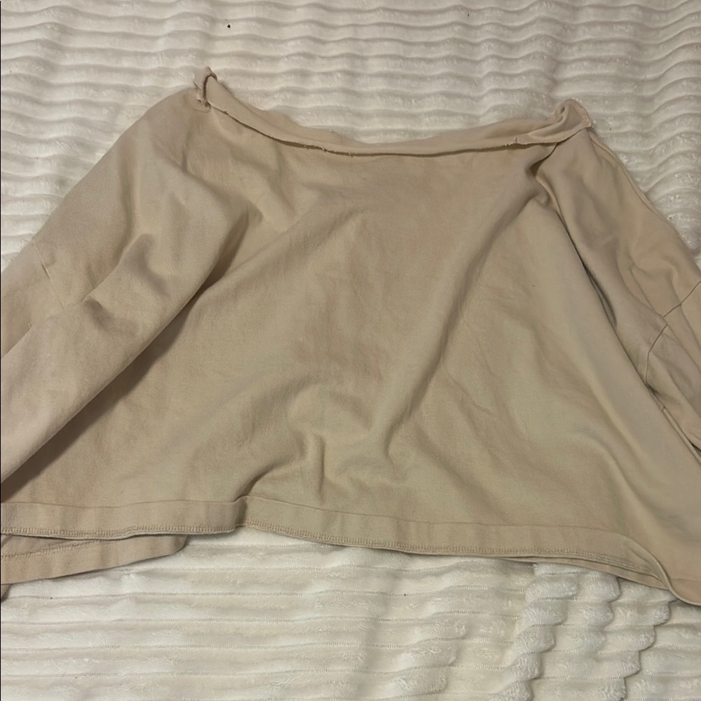 Target Tan Asymmetrical Mini Crop Top
